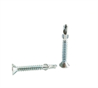 Philips CSK(Flat) Head Self Drilling Screw With Nibs With Wings, Zinc Plated